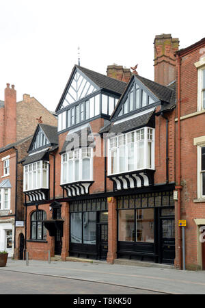 Mock Tudor bâtiments à Heathcote Street, Nottingham Banque D'Images