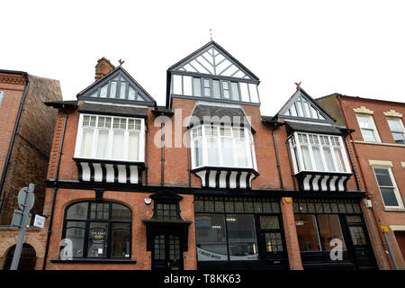 Mock Tudor bâtiments à Heathcote Street, Nottingham Banque D'Images