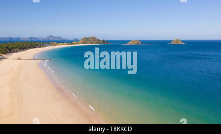 Plage de sable blanc tropicales îles tropicales.El Nido, Palawan Philippines, Banque D'Images