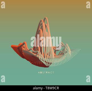 Résumé fond ondulé pour banner, flyer et affiche. Effet dynamique. Vector illustration. Modèle de conception de la couverture. Peut être utilisée pour la publicité, le marché Illustration de Vecteur