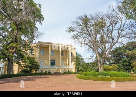 La Tasmanie, Australie - le 4 mars 2019 : une vue de l'avant du Clarendon House près de la ville d'Evandale en Tasmanie, Australie. Banque D'Images