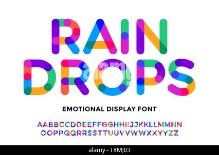 Police colorés. Lumineux et coloré de l'alphabet font Illustration de Vecteur