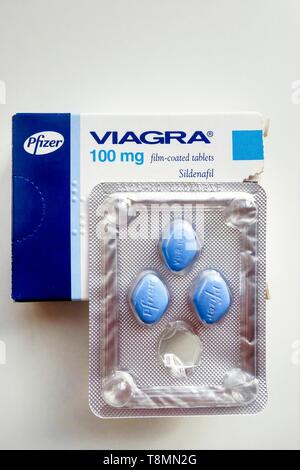 Viagra comprimés pour accroître la virilité Banque D'Images