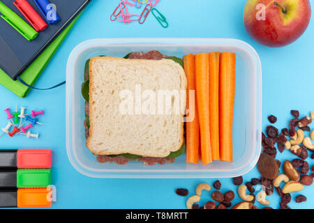 La saine alimentation dans un sandwich lunch Banque D'Images