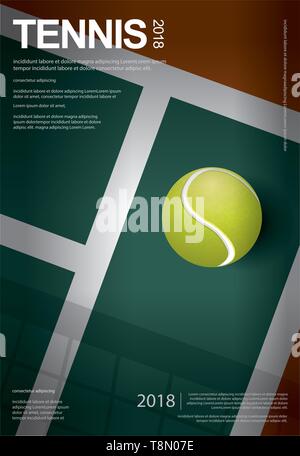 Championnat de Tennis Poster Vector illustration Illustration de Vecteur