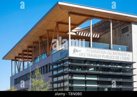 France, Isère, Grenoble, quartier Polygone Scientifique ou Grenoble Presqu'île, quartier avenue des Martyrs Banque D'Images