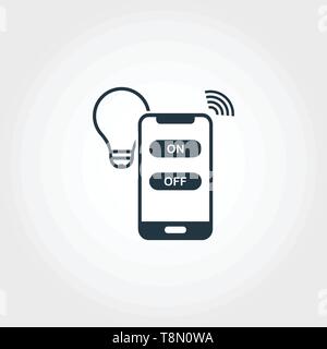 Smart Light icône. Creative design monochrome à partir de l'icône smart collection. L'icône smart light Premium pour la conception web, applications, logiciels et autres. Illustration de Vecteur