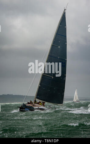 Les courses de bateaux à la semaine de Cowes, île de Wight, Royaume-Uni, le 10 août 2018 Banque D'Images