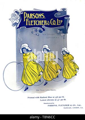 "Nos trois petites filles - Parsons, Fletcher & Co. Ltd publicité', 1909. Créateur : Inconnu. Banque D'Images