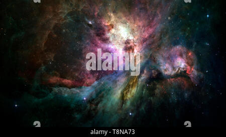 Paysage cosmique, la science-fiction magnifique fond d'écran avec l'espace lointain sans fin. Éléments de cette image fournie par la NASA Banque D'Images