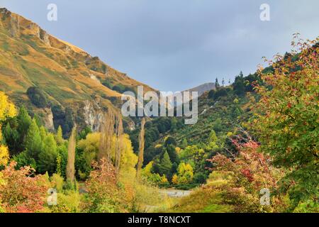 C'est une photo prise dans la ville de flèche village près de Queenstown. Son historique d'une ville minière de l'or dans la région d'Otago de l'île du sud de la Nouvelle-Zélande Banque D'Images