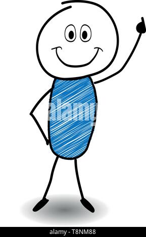 Cartoon stick man dessin web illustration conceptuelle Illustration de Vecteur