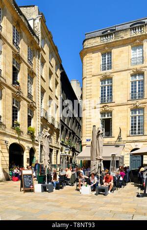 France, Gironde, Bordeaux, zone classée au Patrimoine Mondial de l'UNESCO, quartier Saint Pierre, place du Parlement Banque D'Images