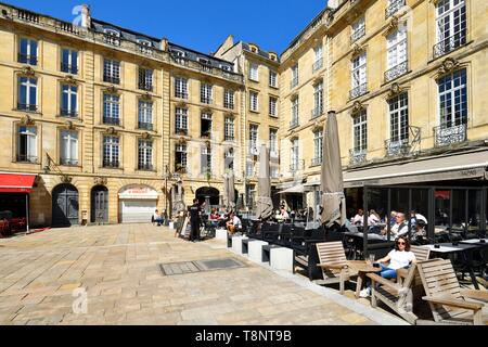 France, Gironde, Bordeaux, zone classée au Patrimoine Mondial de l'UNESCO, quartier Saint Pierre, place du Parlement Banque D'Images