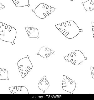 Profil de fluide contour des feuilles d'arbres anciens. Isolé sur fond blanc. Vector illustration. Illustration de Vecteur