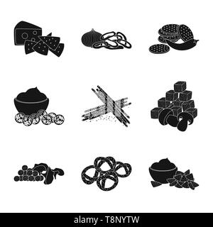 Cracker,oignon,snack,de,1900,le maïs,bretzel,apéritif,roulement,champignons,cookies,bois,soft, fromage, FRY,le poivre,le ketchup,pain,sésame,German,lactique, desserts, crisp, rouge, chanterelle,doux,,crème,texture,ingrédient,bio,produits,croquant,cuisine,arôme,goût seasonin,set,icône,,illustration,collection,isolé,design,graphisme,élément,signer,Black,de simples vecteurs vecteur , Illustration de Vecteur