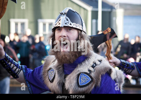 Lerwick, îles Shetland, Écosse, Royaume-Uni. 29 janvier 2013. Up Helly Aa festival viking fire qui est unique aux Shetland et lieu le dernier mardi de Banque D'Images