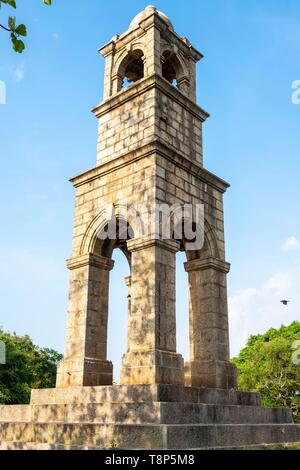 Sri Lanka, province de l'Ouest, Negombo, la tour de l'horloge, restent de la fort néerlandais Banque D'Images