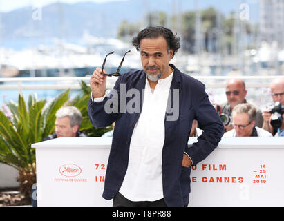Cannes, France. 14 mai, 2019. Directeur du Mexique et Président du Jury du Festival de Cannes Alejandro Gonzalez Inarritu pose pour des photos lors d'un photocall à Cannes, France, le 14 mai 2019. Credit : Gao Jing/Xinhua/Alamy Live News Banque D'Images