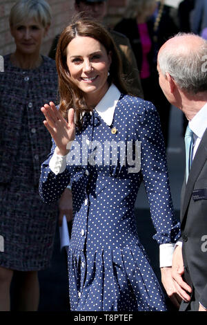 Milton Keynes, Buckinghamshire, Royaume-Uni. 14 mai 2019. La duchesse de Cambridge visites Bletchley Park à Milton Keynes, Buckinghamshire, UK pour voir un jour spécial D- exposition dans le bâtiment récemment restauré, téléimprimeur, marquant le 75e anniversaire du débarquement. Le 14 mai 2019. Crédit : Trevor Adams//MediaPunch Matirx ***AUCUNE UK*** REF : 191649 : MediaPunch MTX Crédit Inc/Alamy Live News Banque D'Images