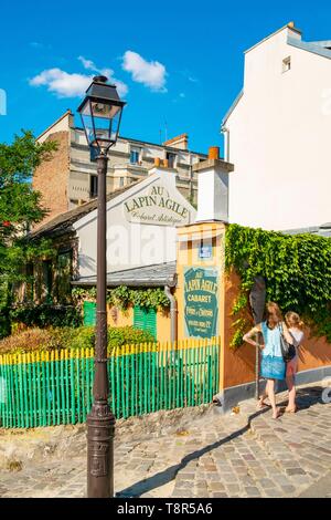 France, Paris, la Butte Montmartre, le cabaret Au Lapin Agile Banque D'Images