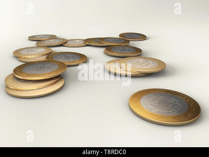 3D Illustration d'un livre turque Coin sur fond blanc Banque D'Images