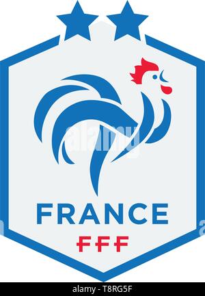 Logo officiel de la France Fédération de football élément icône illustration vectorielle Illustration de Vecteur