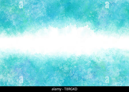 Couleur pastel bleu résumé des pluies ou fond peinture aquarelle Banque D'Images