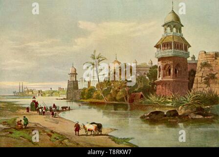 'Delhi - Le palais du roi de la rivière", 1840, (1901). Créateur : Charles Stewart Hardinge. Banque D'Images