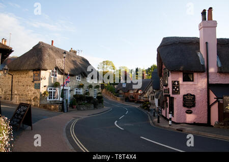 Une vue sur le vieux village de Shanklin, sur l'île de Wight Banque D'Images