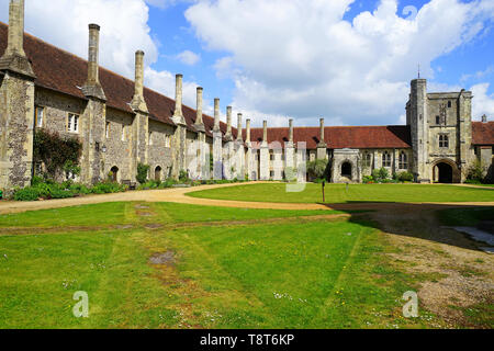 Hospices à l'Hôpital de Saint Croix, Winchester Banque D'Images