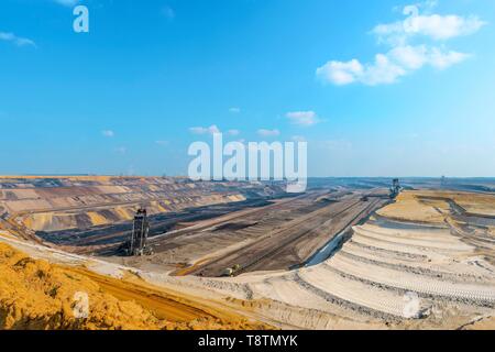 Mine à ciel ouvert de Garzweiler II, Grevenbroich, Rhénanie du Nord-Westphalie, Allemagne Banque D'Images