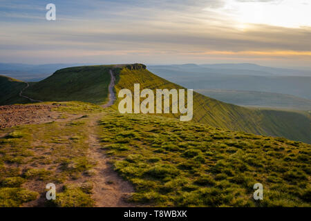 Montagne vue du maïs à partir de Pen Y Fan, Brecon, Powys, Pays de Galles, Royaume-Uni. Banque D'Images