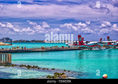 Cette photo montre l'ancien mais en état de navigabilité, les Maldives d'hydravions. La photo a été prise à l'aéroport de Male Banque D'Images