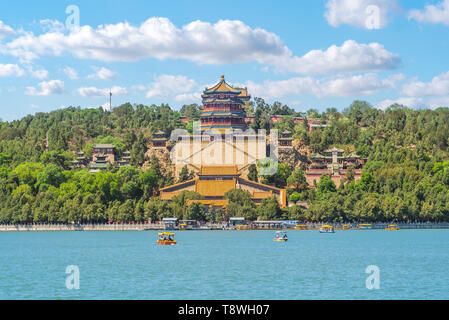 La colline de la longévité au Palais d'été de Beijing, Chine Banque D'Images