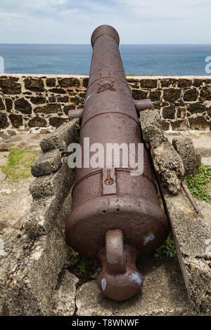 Fort Rodney, Pigeon Island, Sainte Lucie dans les Caraïbes Banque D'Images