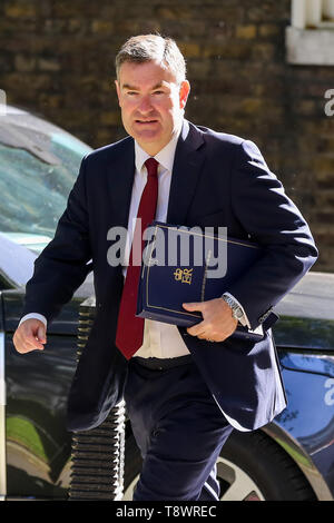 David Gauke, Secrétaire de la Justice est vu en arrivant à Downing Street pour la réunion hebdomadaire du Cabinet. Selon le porte-parole de Downing Street, le Premier ministre britannique, Brexit accord de retrait du projet de loi au Parlement au cours de la semaine du 3 juin 2019. Banque D'Images