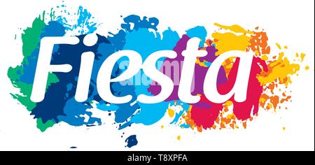 Logo abstrait pour la Fiesta. Vector illustration Illustration de Vecteur