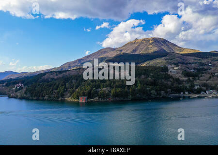 Sur le lac Ashi Fujisan Banque D'Images