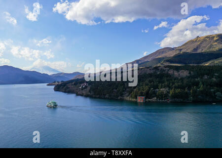 Sur le lac Ashi Fujisan Banque D'Images