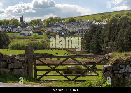 Princetown, Devon, Angleterre, Royaume-Uni. Mai 2019. Le village de Princetown dans le Parc National de Dartmoor. Banque D'Images