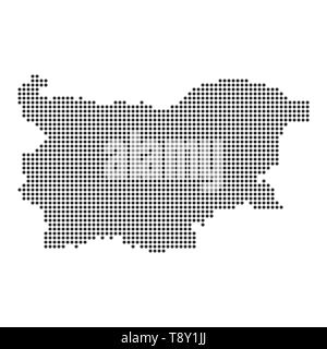 Plan avec dot - Bulgarie . Modèle pour votre conception Illustration de Vecteur