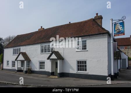 L'Angleterre, West Sussex, au sud Harting, Ship Inn Banque D'Images