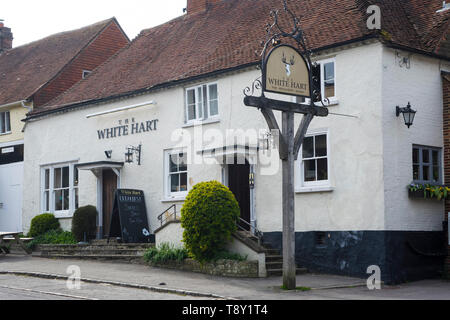 L'Angleterre, West Sussex, au sud Harting, White Hart Inn Banque D'Images