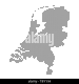 Plan avec dot - Pays-Bas . Modèle pour votre conception Illustration de Vecteur