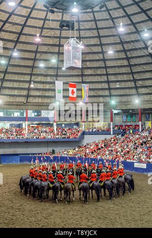 Le rendement de la GRC, Vancouver, Colombie-Britannique, Canada. Banque D'Images