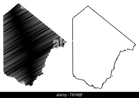 Brewster County, Texas (comtés au Texas, États-Unis d'Amérique,USA, États-Unis, US) map vector illustration, scribble sketch carte Brewster Illustration de Vecteur