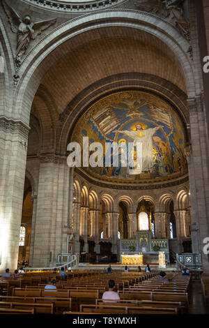 Intérieur de la Basilique du Sacré-Coeur de Montmartre, Paris, France Banque D'Images