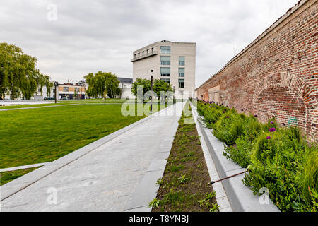 Malines, Belgique - le 6 mai 2019 : Kazerne Dossin Mémorial en commémoration de l'holocauste, conçu par Bob Van Reeth Banque D'Images