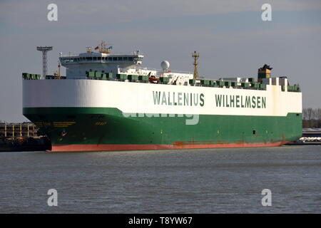 La voiture Faust est le 15 avril 2019 dans le port de Bremerhaven. Banque D'Images